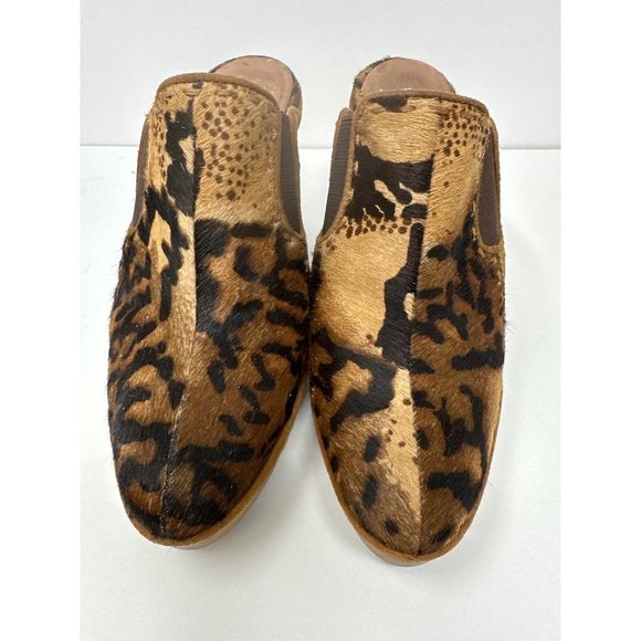 Donald J. Pliner Ingrid Animal Print Calf Hair Leather Wedges size 6.5M - Picture 2 of 9